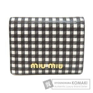Miu Miu Check Bifold Wallet
